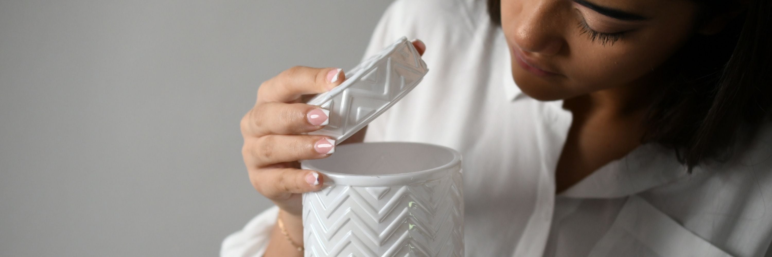White Candle Vessels